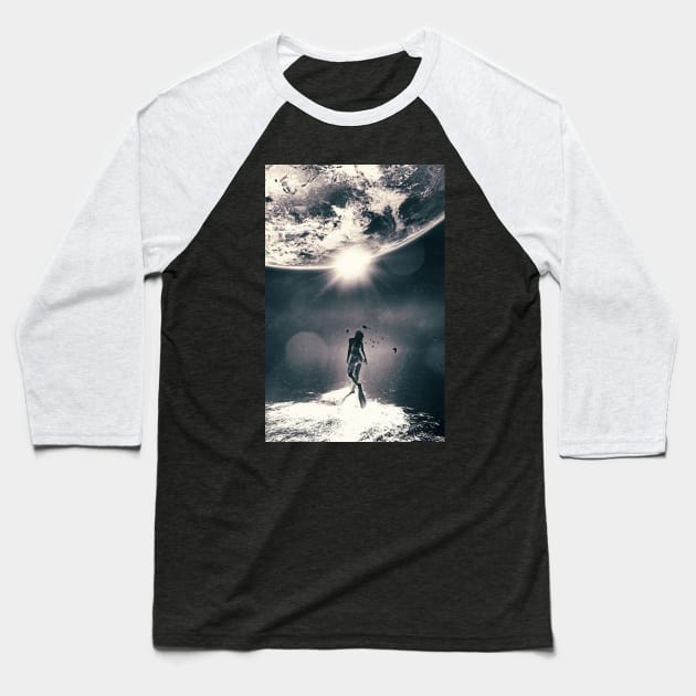 The Cosmic Dive Baseball T-Shirt by SeamlessOo